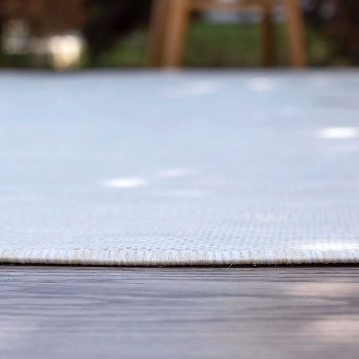 THE RUGS Plain Weather Resistant Indoor Outdoor Garden Patio Rug in Beige, W/D: 140 x 200 cm – 3