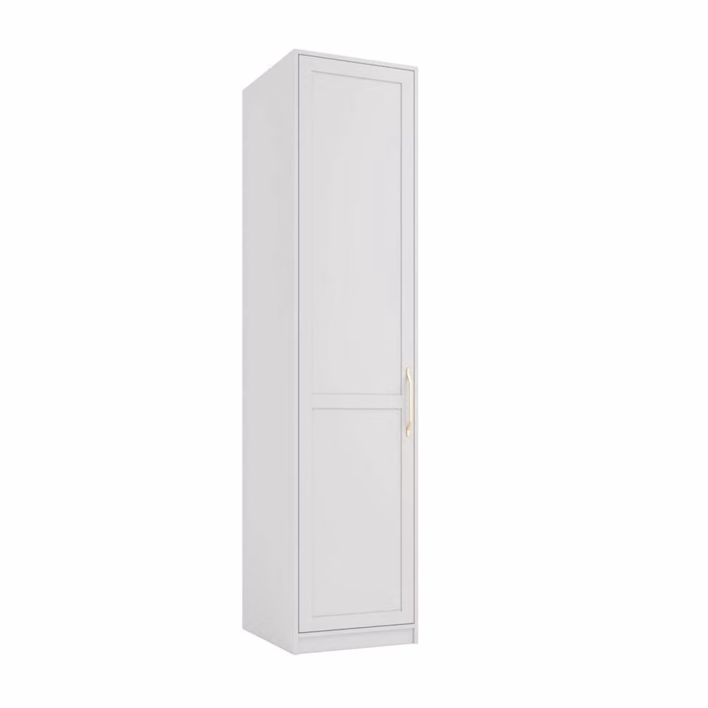 Wyld Haus Kahs White Wooden 1 Door Wardrobe with Gold Details W/D/H: 58 x 53.5 x 220 cm – 2