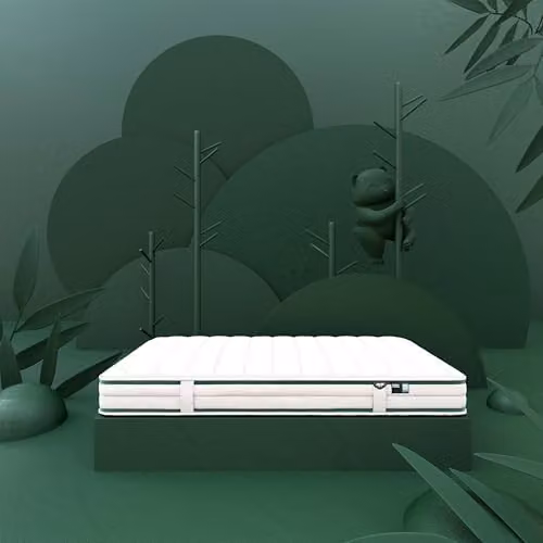 Jay-Be Natural Fresh Hybrid Childrens Mattress in Green and White, W/D/H: 90 x 190 x 18 cm – 2