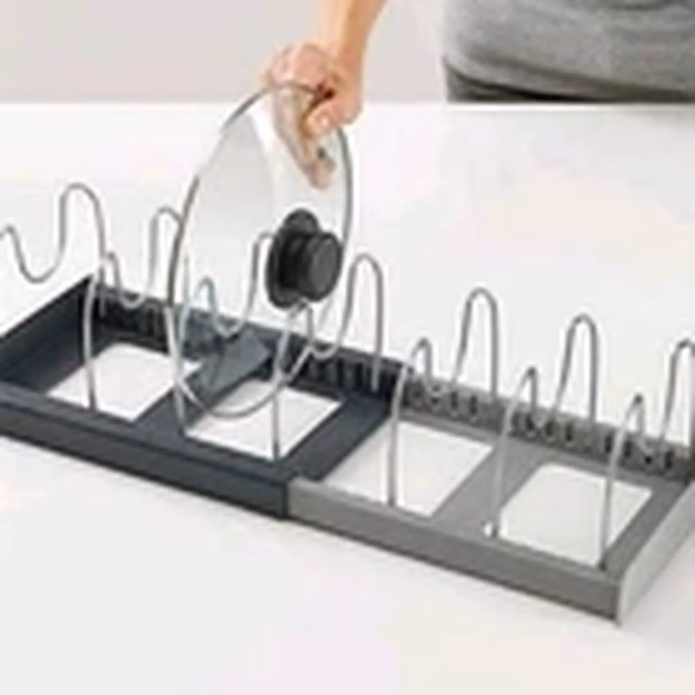 EONLION 10 Tier Expandable Pan Pot and Lid Holder Kitchen Storage Rack in Black – 2