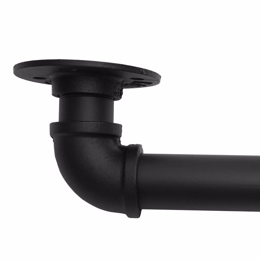 EONLION Matt Black Steel Handrail Stair Rail Grab Bar Handle, W/H: 100 x 200 cm – 3