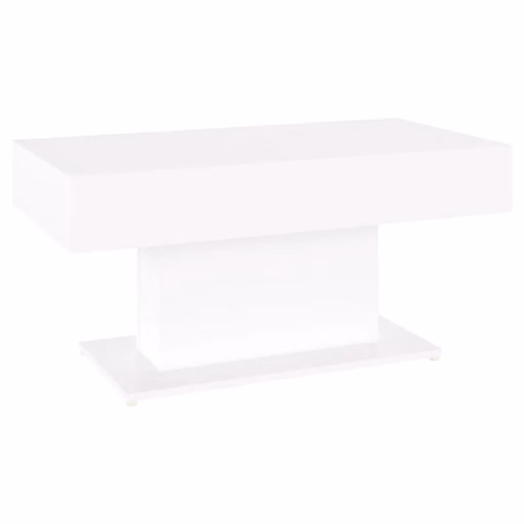Berkfield Home White Rectangular Coffee Table in Engineered Wood W/D/H: 96 x 50 x 45 cm – 2