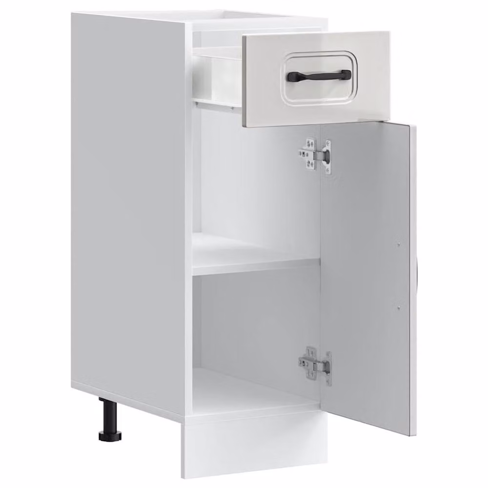 Berkfield Home Kalmar Kitchen Base Cabinet in High Gloss White Engineered Wood, W/D/H: 81.5 x 46 x 30 cm – 2