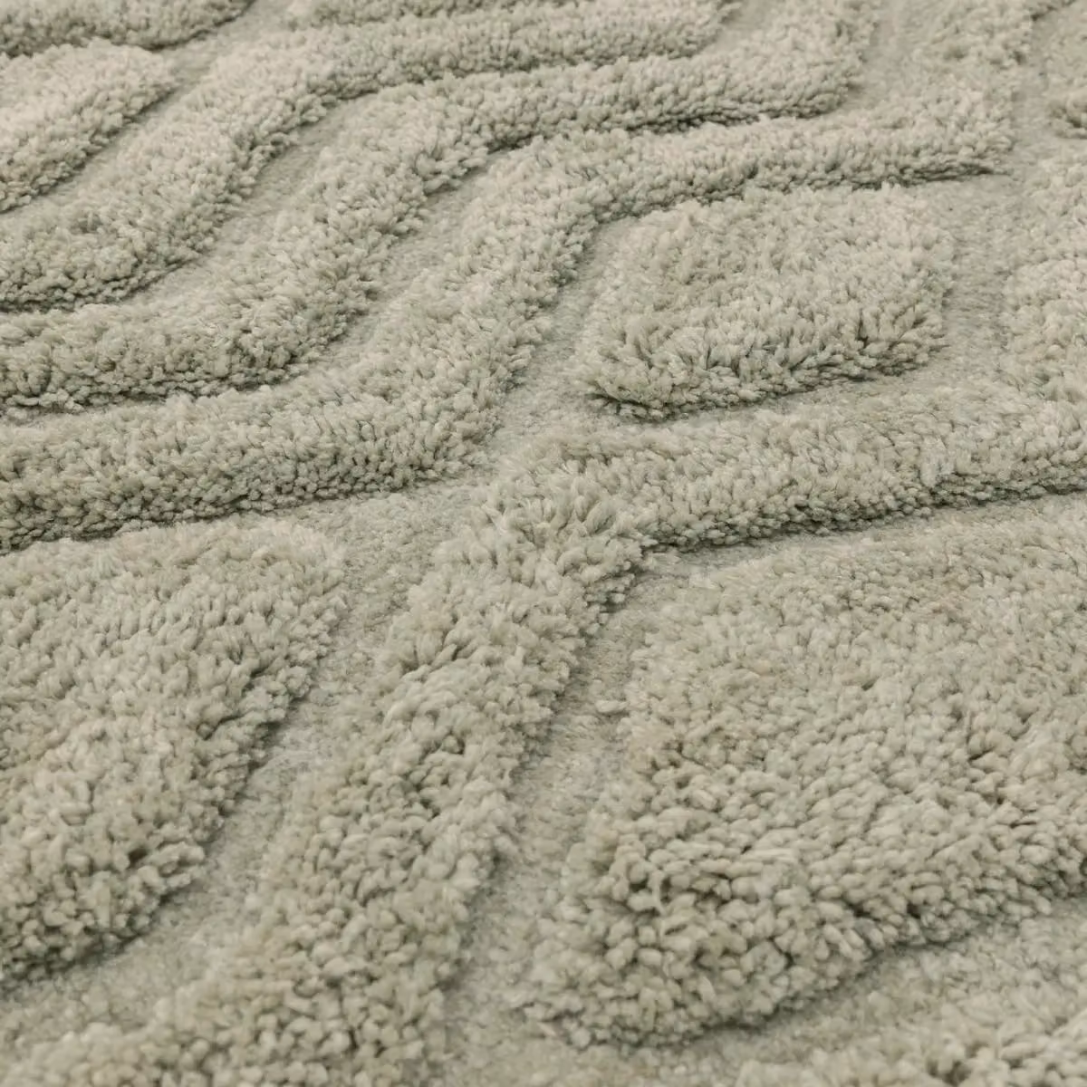 The Rug Shop UK Green Modern Geometric Hand Tufted Shaggy Area Rug W: 160 cm, L: 230 cm – 2