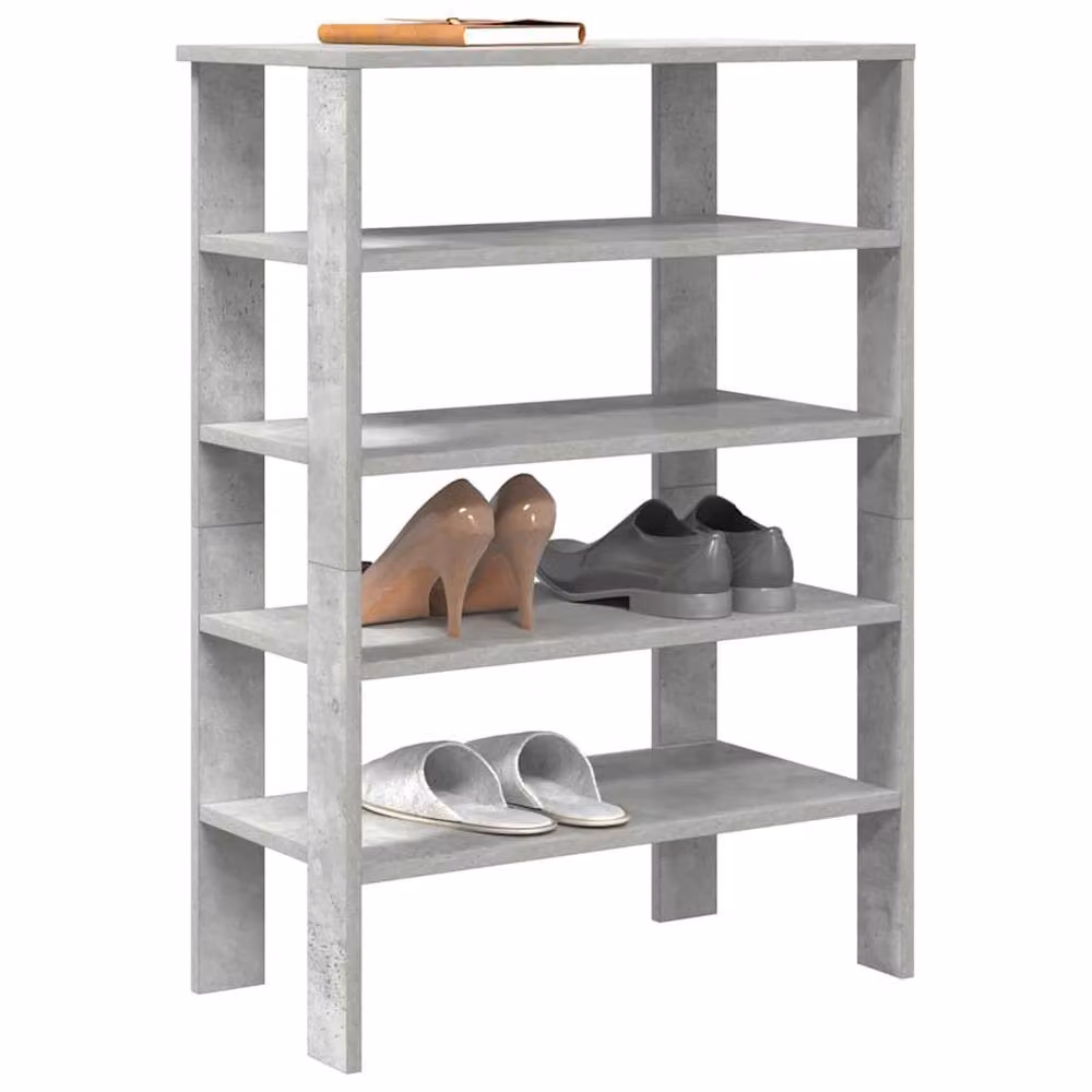Berkfield Home Shoe Rack in Grey MDF, W/D/H: 61 x 32 x 87.5 cm – 2