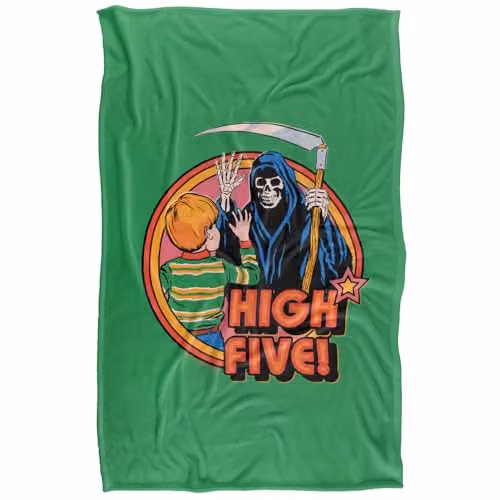 Steven Rhodes High Five Silky Touch Super Soft Fleece Throw Blanket, Multicolour, W/D/H: 91 x 147 cm – 5
