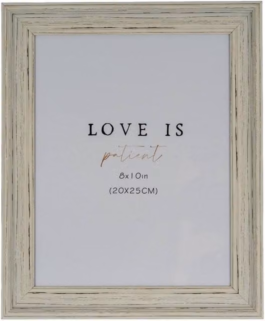Hill Interiors Alba Single Wood Photo Frame, White, 8x10in