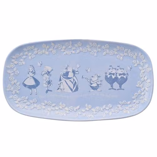 Disney Alice in Wonderland Ceramic Serving Platter in Blue and White