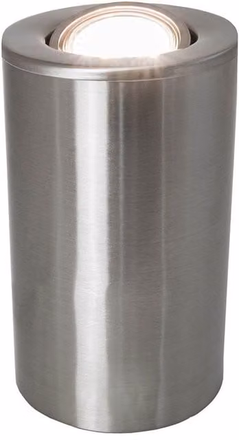 Happy Homewares Adjustable Uplighter Floor or Table Lamp in Metallic Silver with GU10 LED Capability