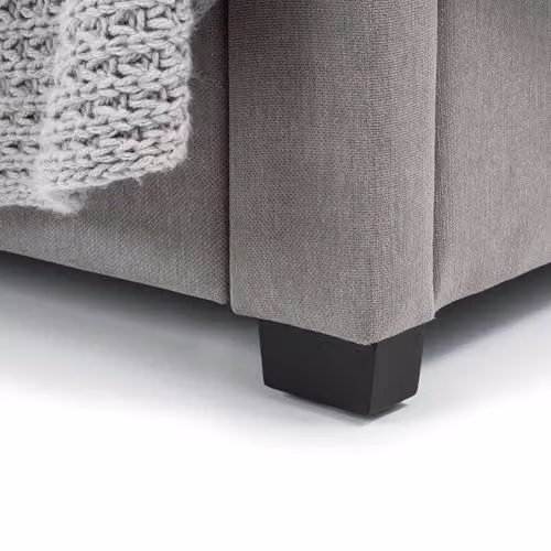Julian Bowen Fullerton Upholstered Storage Bed Frame with 4 Drawers in Grey Fabric, 200 x 200 cm – 5