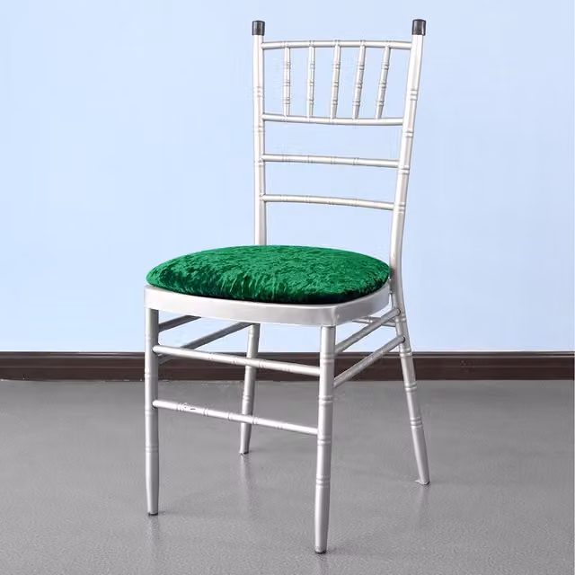 Neel Blue Velvet Dining Chair Seat Cover, Stretchy Polyester Slipcover