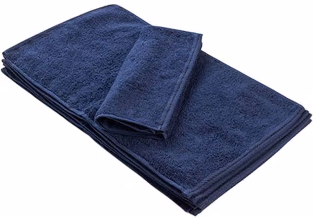 ARTG Navy Blue Cotton Terrycloth Guest Towel with Border – 1