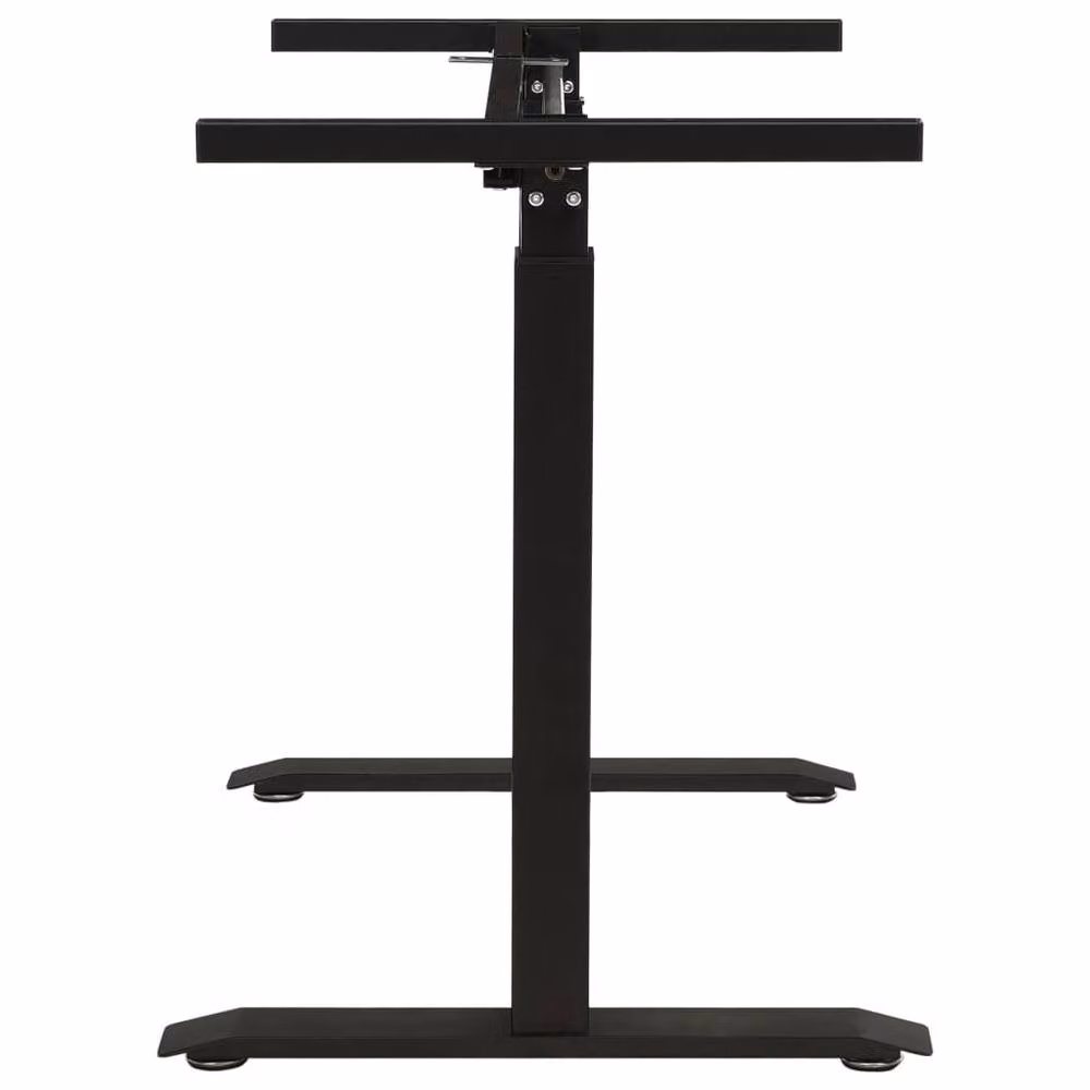 Berkfield Home Manual Height Adjustable Standing Desk Frame with Hand Crank, Black – 2
