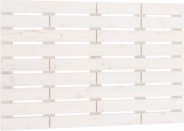 Berkfield Home White Solid Wood Pine Wall Mount Headboard, W/D/H: 96 x 3 x 63 cm