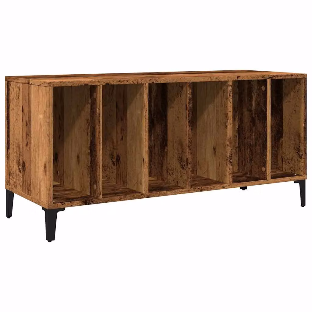 Berkfield Home Old Wood Record Cabinet in Brown, W/D/H: 100 x 38 x 48 cm – 2