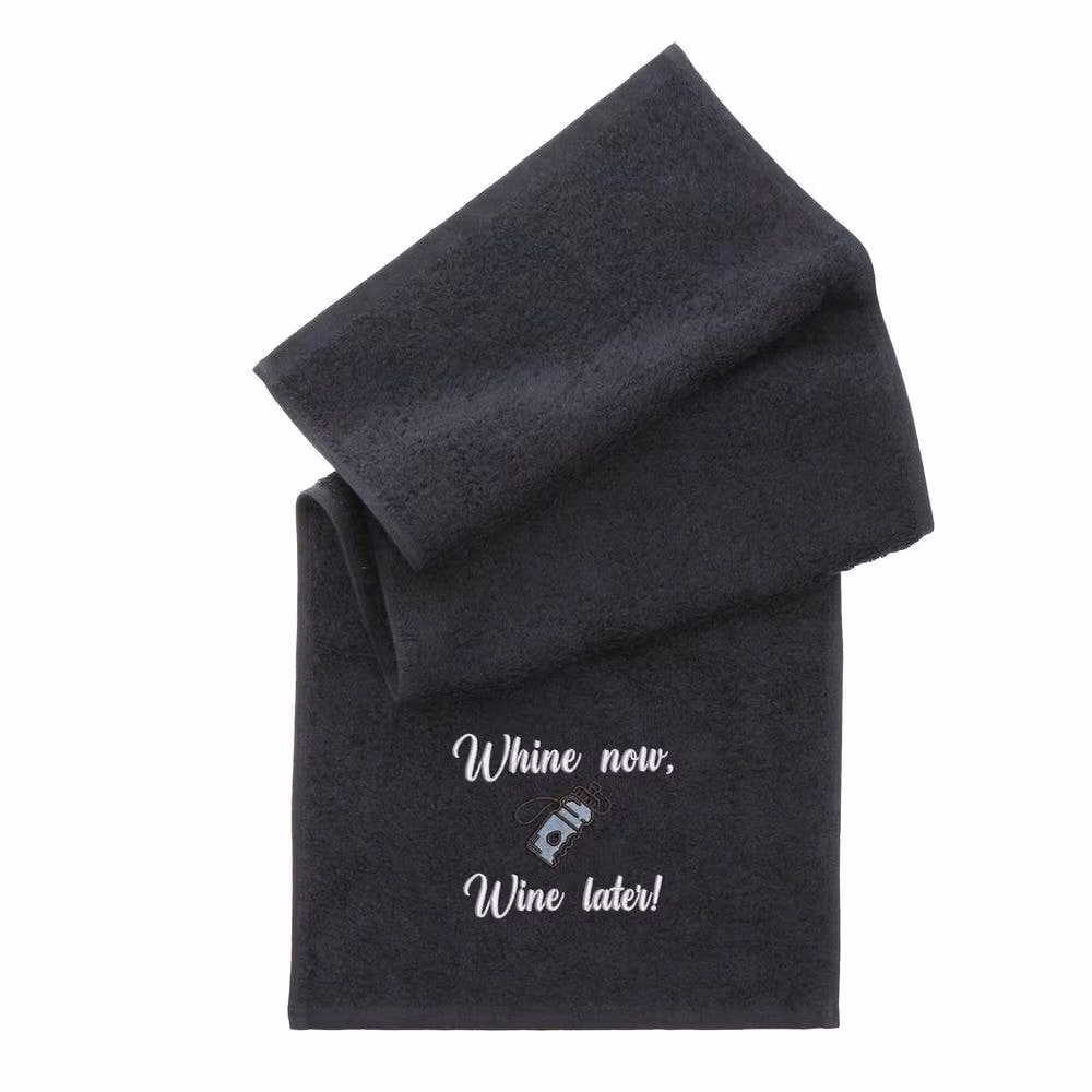 Duncan Stewart Whine Now Whine Later Running Sports Towel in Black – 2