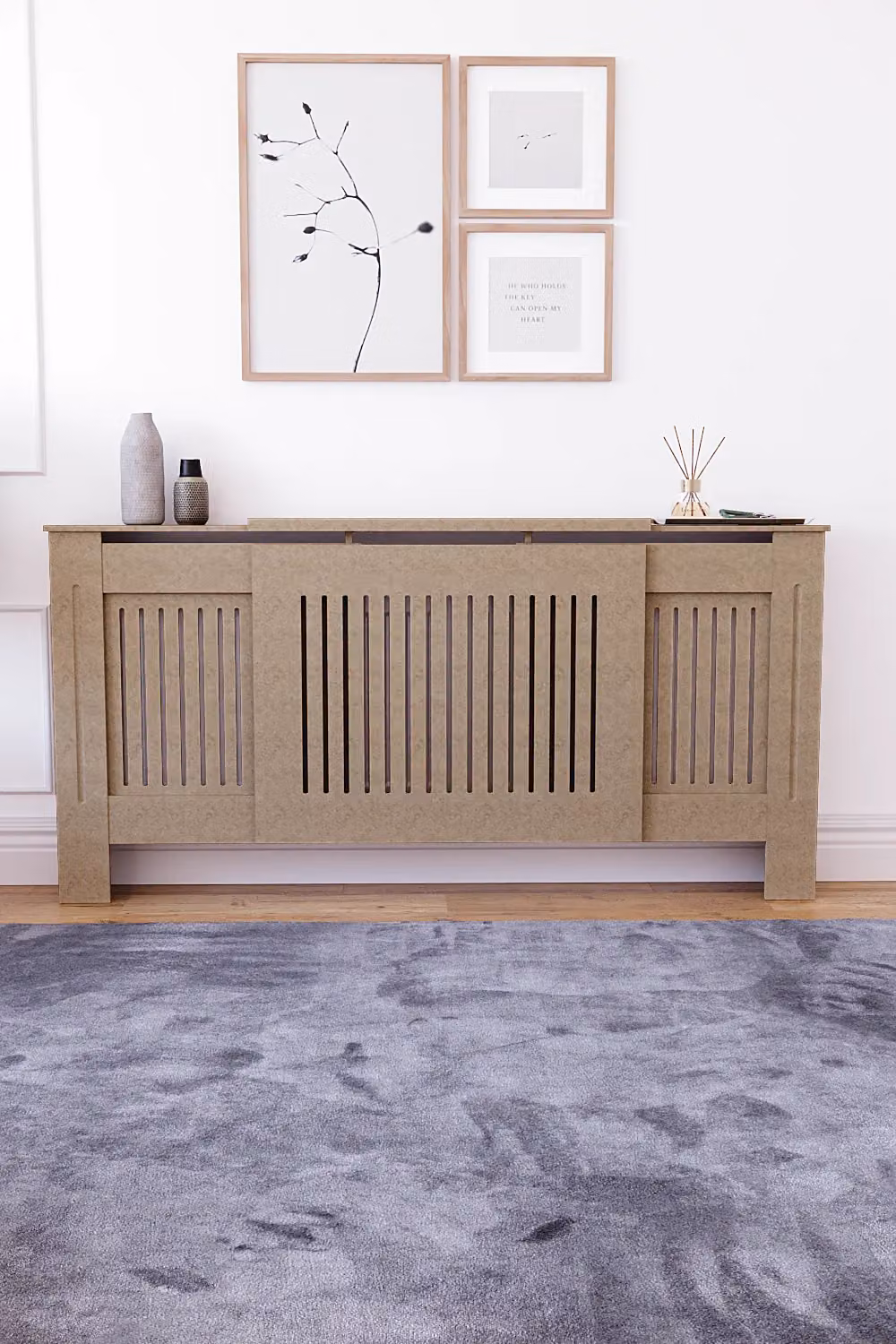 Home Discount Vida Designs Chelsea Adjustable MDF Radiator Cover in Brown – 3