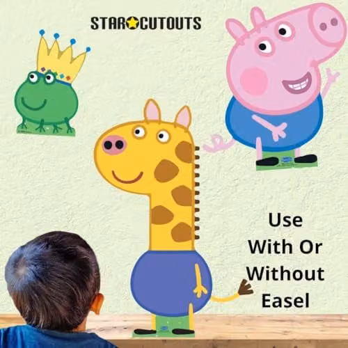 Star Cutouts Peppa Pig Gerald Giraffe, George Pig and Candy Cat Multi Pack, Multicolour, H: 86 cm – 2
