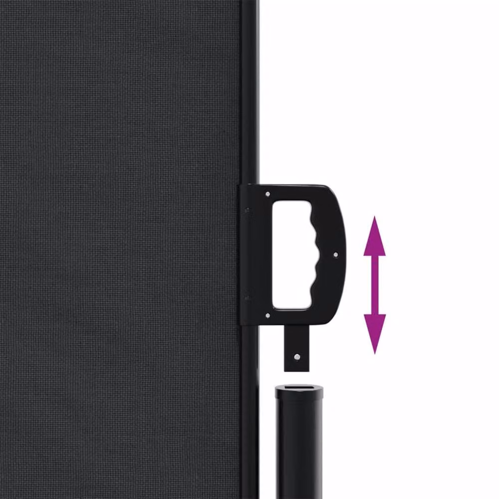 Berkfield Home Retractable Wall-Mounted Side Awning in Black, W/H: 120 x 500 cm – 5
