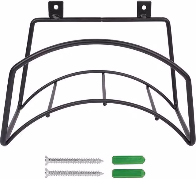 Nordara Wall Mounted Metal Garden Hose Hanger Storage Holder in Black – 1