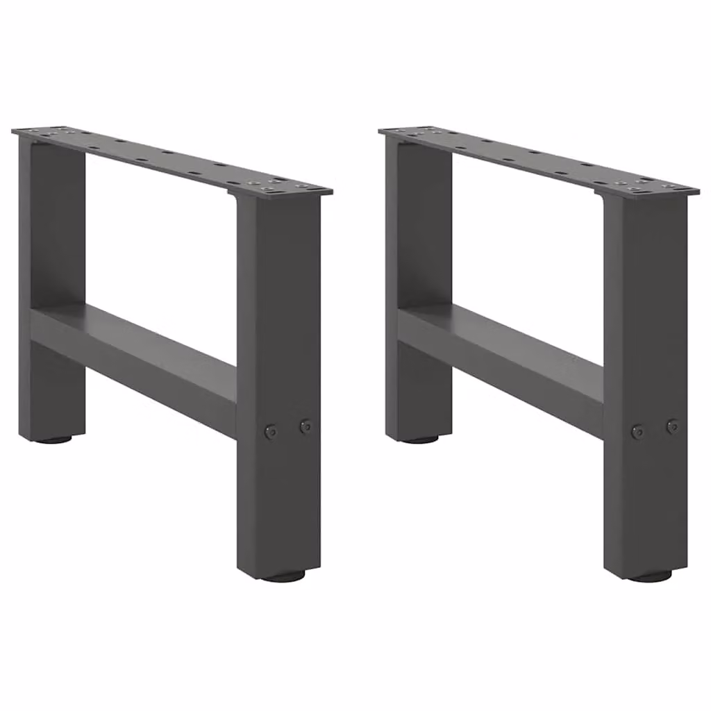 Berkfield Home Steel Coffee Table Legs in Anthracite, 2 Pieces, H: 50 cm, W: 30-31 cm – 1