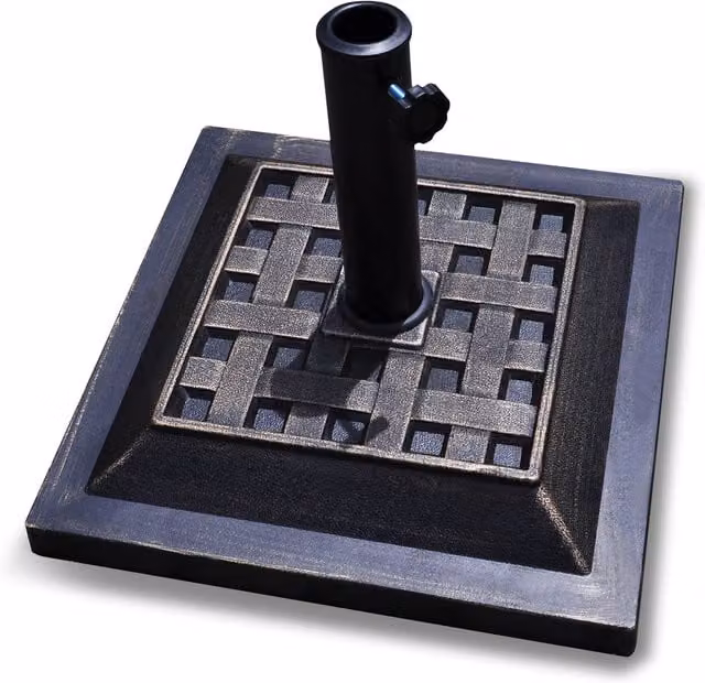 COSTWAY Black Geometric Plastic Patio Market Parasol Base Umbrella Holder