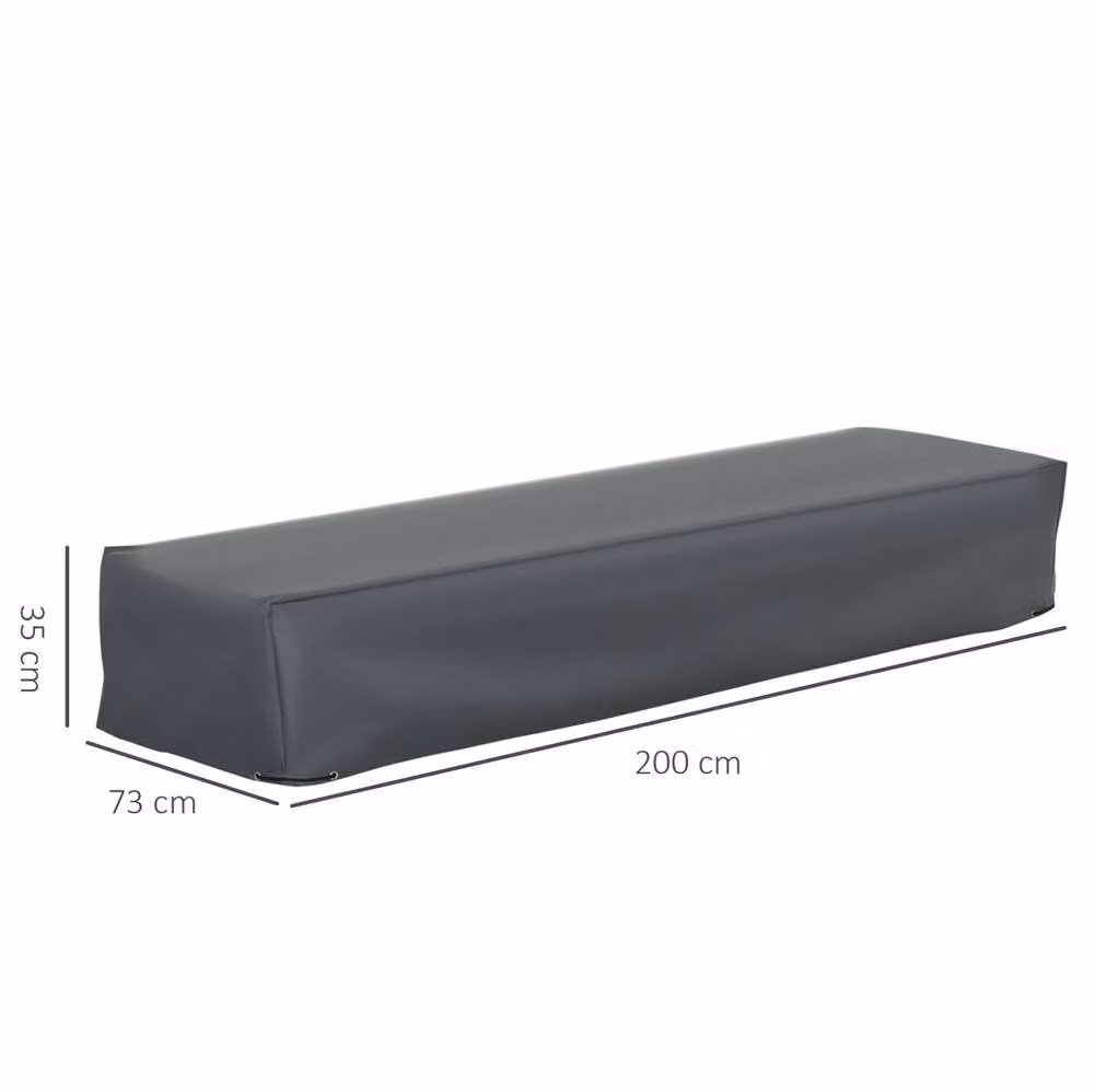 STILVORA Water-Repellent Outdoor Furniture Cover in Grey, W: 200 cm, H: 73 cm – 2