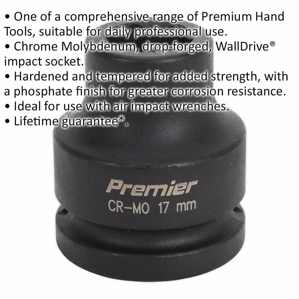 Loops 17mm Forged Impact Socket 3/4 Inch Sq Drive Chromoly Impact Wrench Socket Black – 2