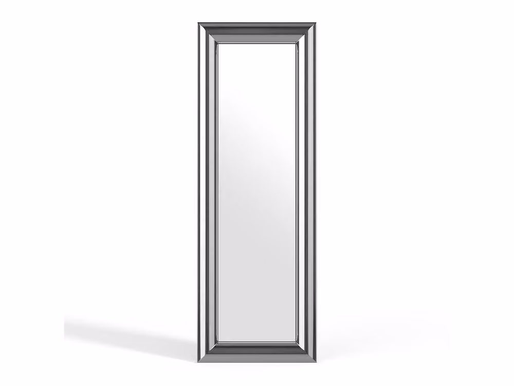 Vente-unique Boraya Rectangular Metal Wall Mirror in Silver, W: 60 cm, H: 170 cm – 2