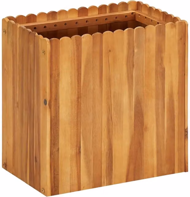 Berkfield Home Garden Raised Bed in Brown Solid Acacia Wood, W/D/H: 50 x 30 x 50 cm – 1