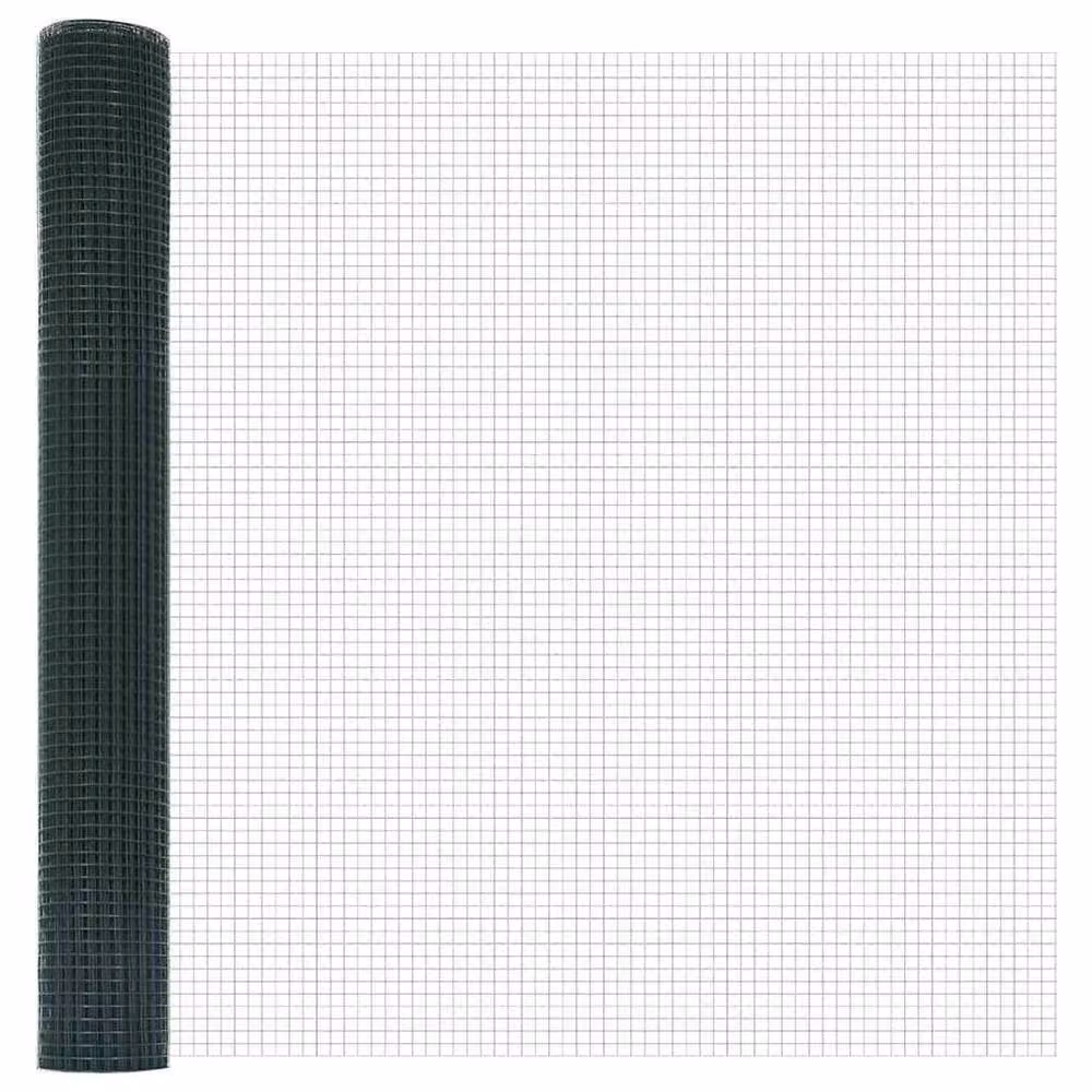 Berkfield Home Green PVC Coated Steel Welded Wire Fence, H: 1.2 m x W: 50 m – 3