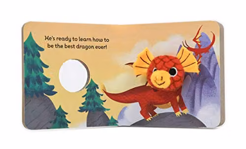 Chronicle Books Baby Dragon Finger Puppet Board Book, Multicolour – 3