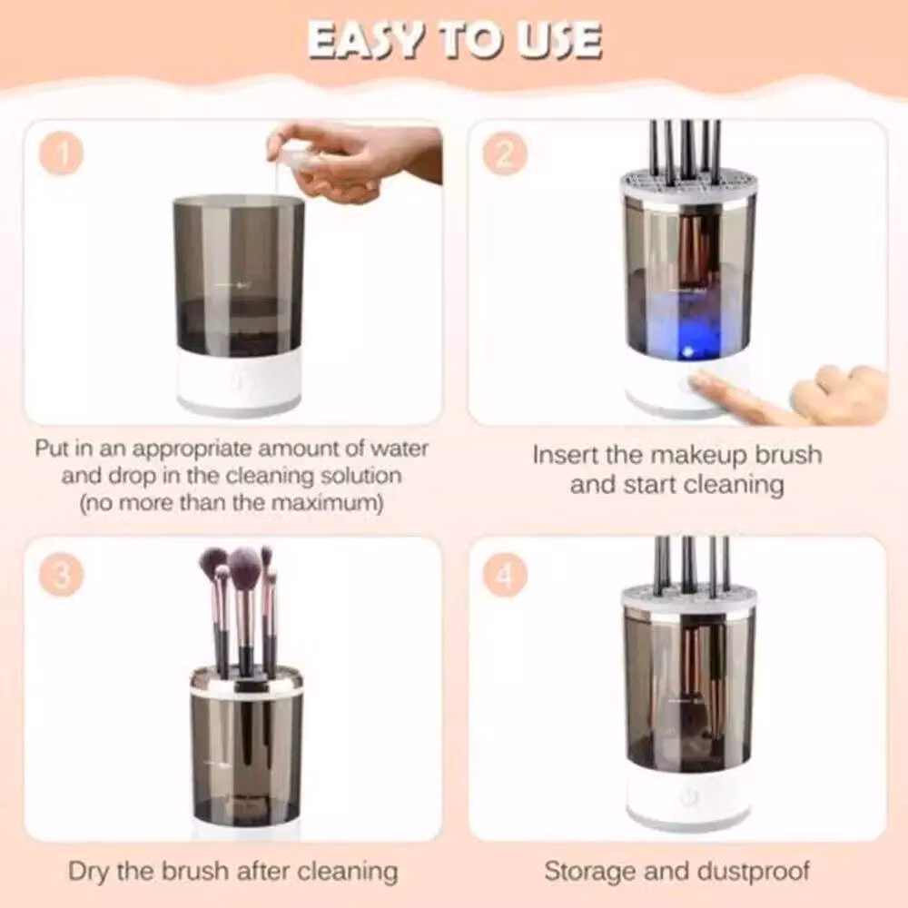 KORVIXA Grey Electric Makeup Brush Cleaner Machine – 4