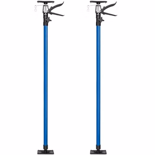 tectake Plasterboard Prop Set of 2, Blue, Adjustable 115-290 cm – 1