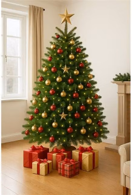 Clifton Premier Nordman Fir Christmas Tree in Green, Height: 1.5 m
