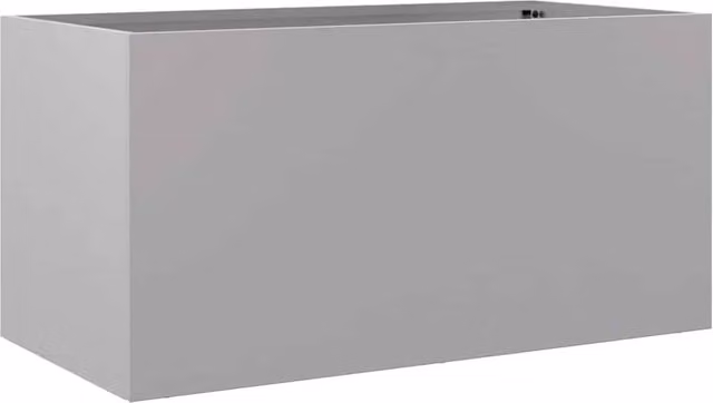 Berkfield Home Silver Galvanised Steel Planter Tub, W: 62 cm, D: 30 cm, H: 29 cm – 1