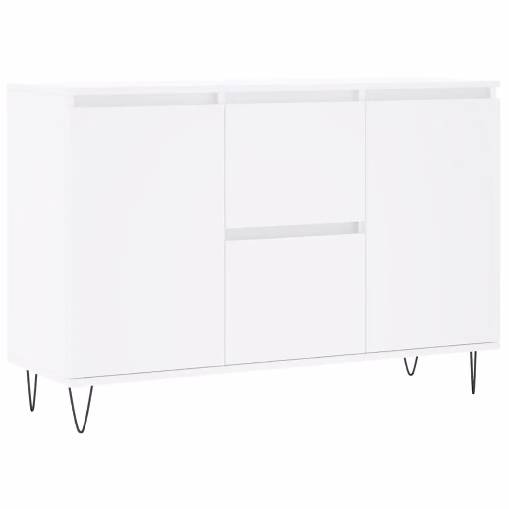 Berkfield Home White Classic Sideboard, W/D/H: 104 x 35 x 70 cm – 2