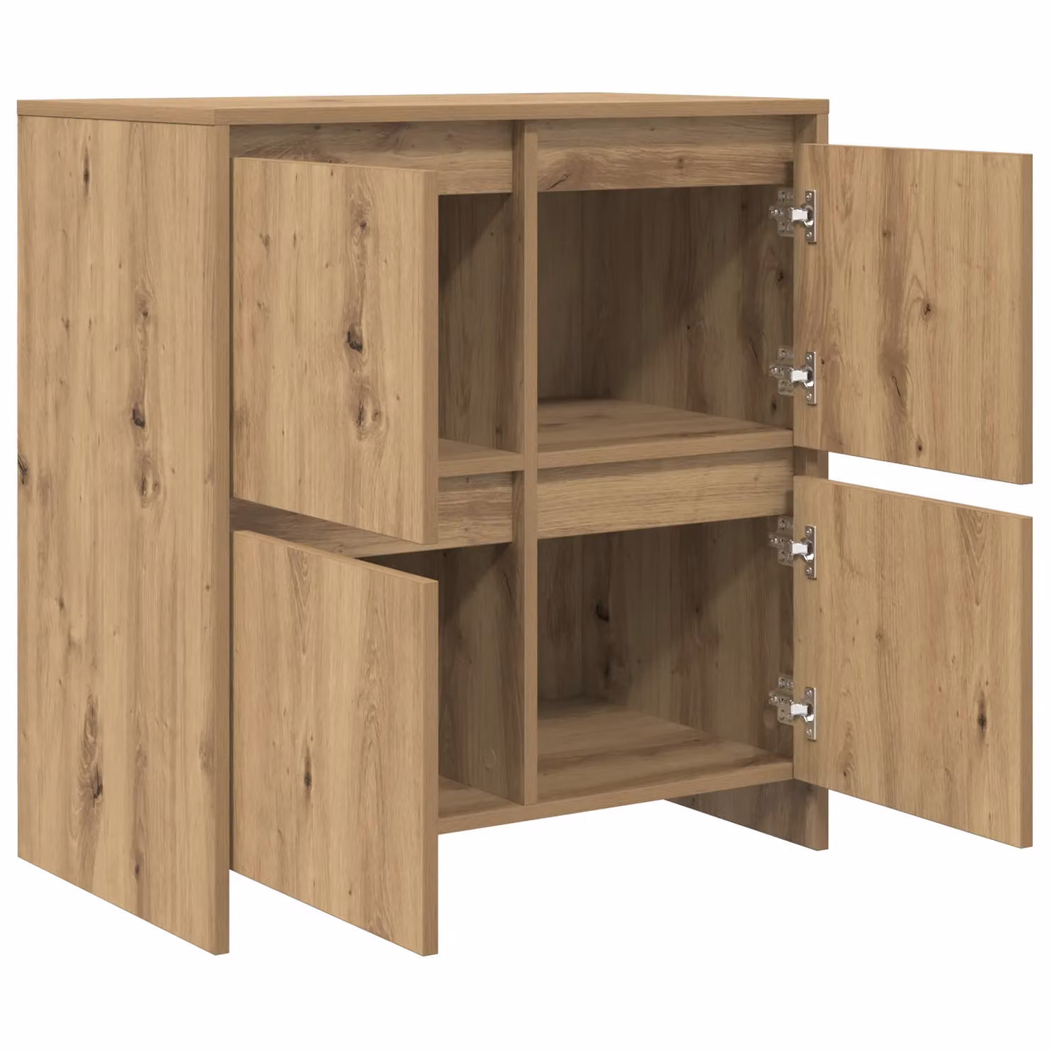 Berkfield Home Artisan Oak Sideboard with Door in Brown, W/D/H: 70 x 41 x 75 cm – 3