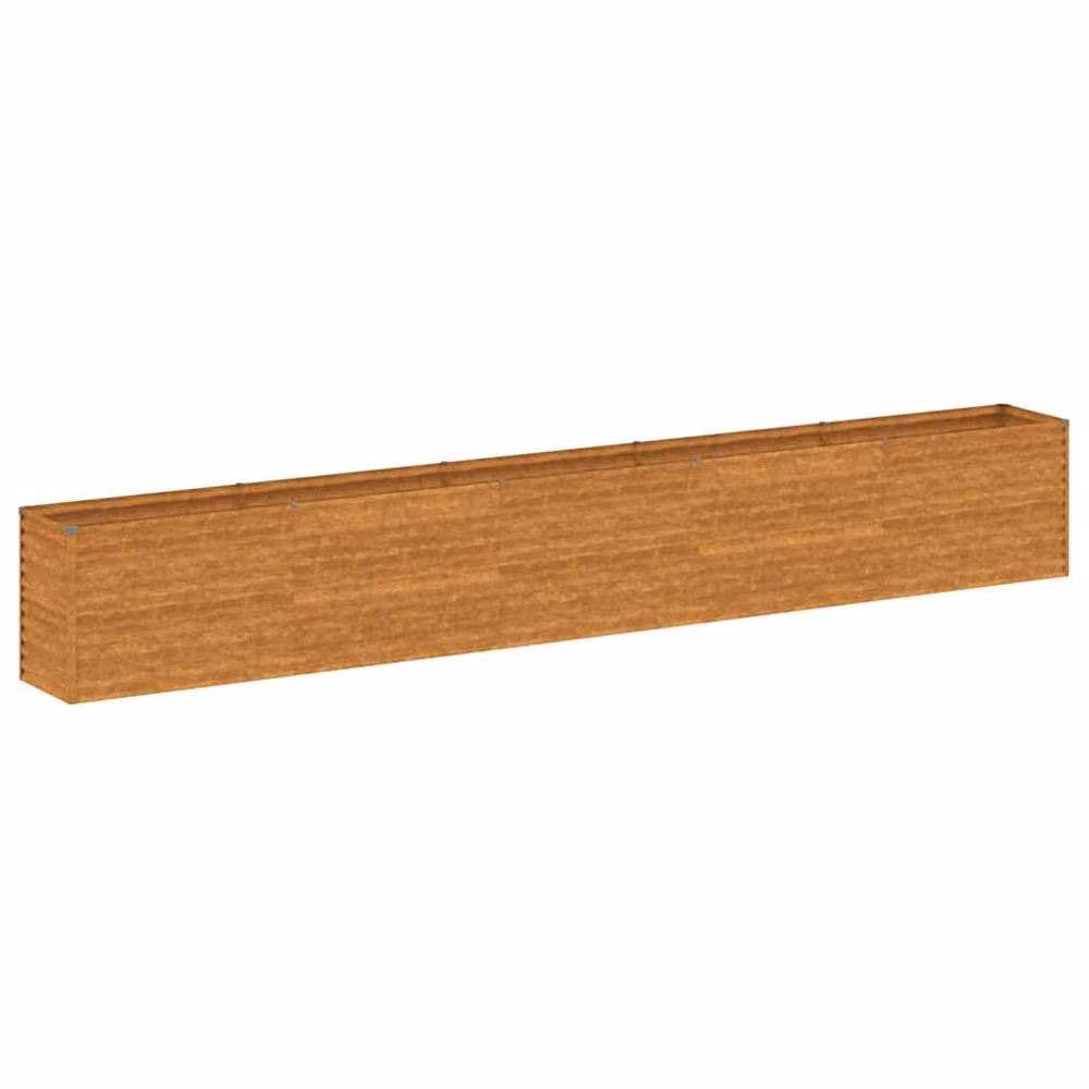 Berkfield Home Brown Corten Steel Raised Bed W/D/H: 482 x 50 x 69 cm – 3