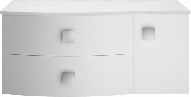 Balterley Gentleshaw Contemporary Wall Hung Vanity Unit, White, Width: 100 cm