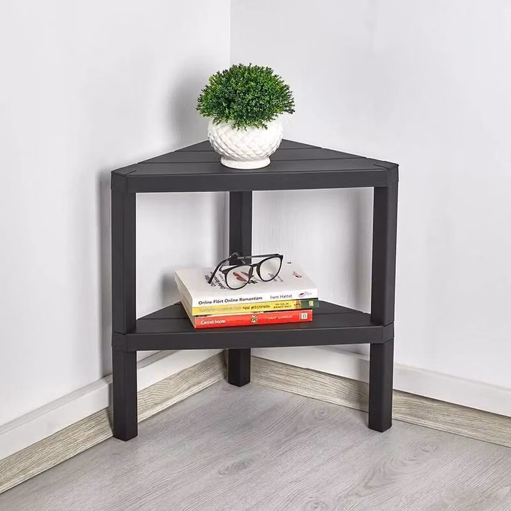 FORGEVIO Black Corner Shelf Storage Display Rack for Kitchen, Bedroom or Home Office – 2