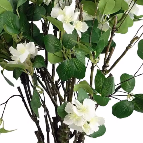 White Leaf Design Artificial Floral Tabletop Arrangement – 3