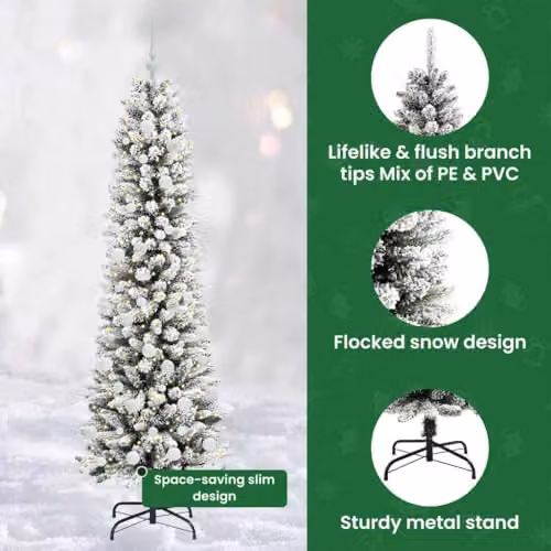 vidaXL Artificial White Christmas Tree, Height: 180 cm – 5