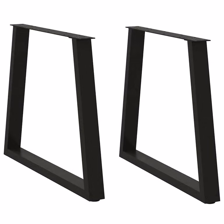 Berkfield Home V-Shape Dining Table Legs, 2 Pieces, Black Steel, H: 72-73.3 cm x W: 80 cm