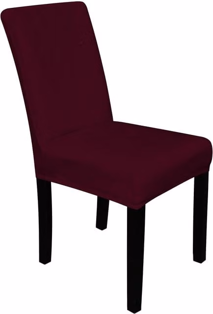 Neel Blue Velvet Stretchable Spandex High-Back Dining Chair Slipcovers – 1