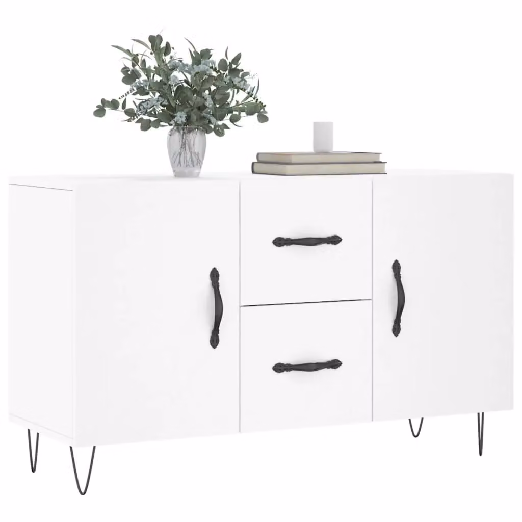 Berkfield Home Modern White Matt Sideboard, W/D/H: 100 x 36 x 60 cm – 2