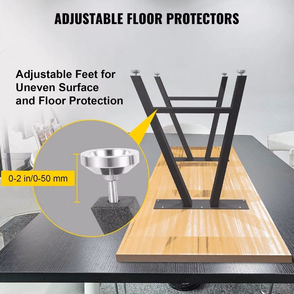 PAWNORA Black Steel Dining Table Legs – 4