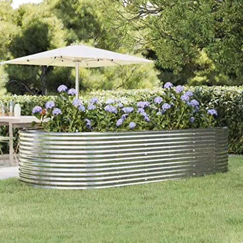 vidaXL Silver Galvanised Steel Raised Garden Bed W/D/H: 291 x 140 x 68 cm – 2