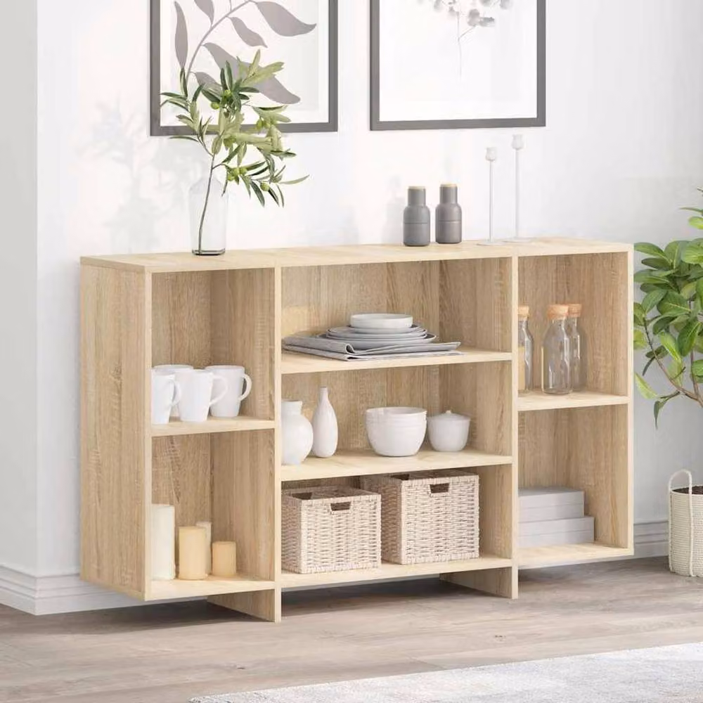 Berkfield Home Sonoma Oak Sideboard in Beige, W/D/H: 120 x 30 x 75 cm – 2