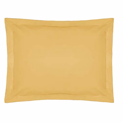 Belledorm Easycare 200 Thread Count Polycotton Percale Oxford Pillowcase, Yellow